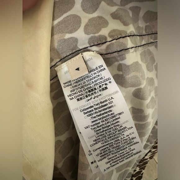 NWT Tory Burch Reva Leopard Print Cotton Poplin Shirtdress Size 4 - Picture 11 of 12